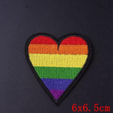 LGBT Pride Heart Iron On Embroidered Patch